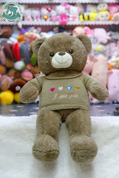 Gấu Bông Teddy Áo Len Love U