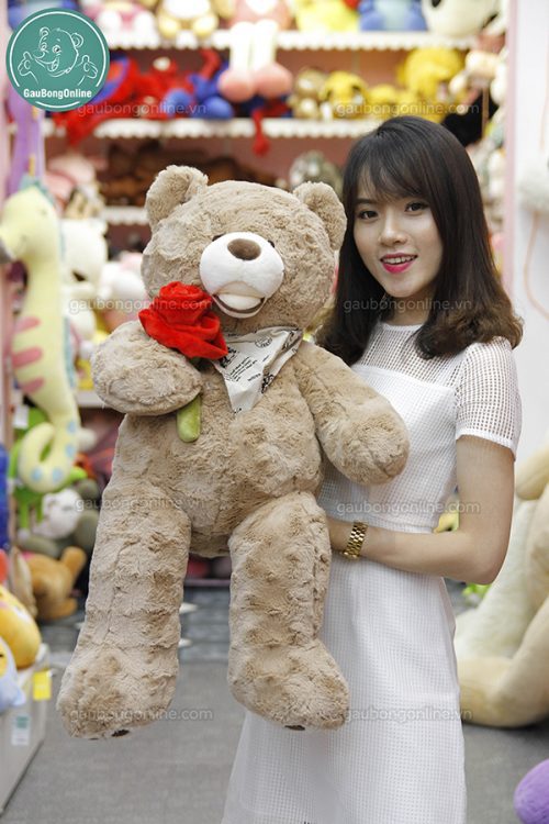 Gấu Bông Teddy Ôm Hoa