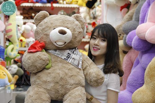 Gấu Bông Teddy Ôm Hoa