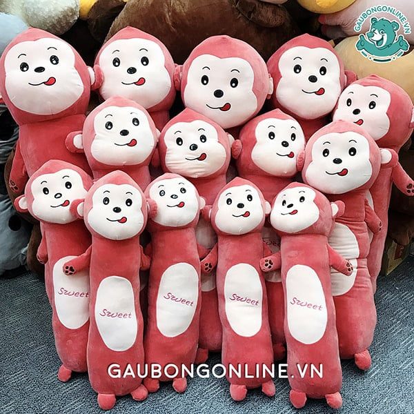 Gối ôm thú bông Sweet khỉ đỏ Gối ôm thú bông Sweet khỉ đỏ