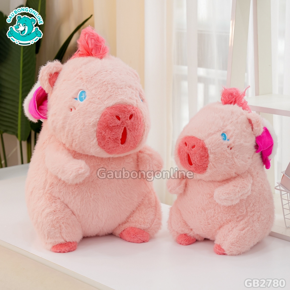 Capybara Tóc Hồng Mũ Lân