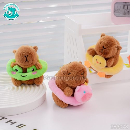 Móc Khóa Chuột Capybara Đeo Phao