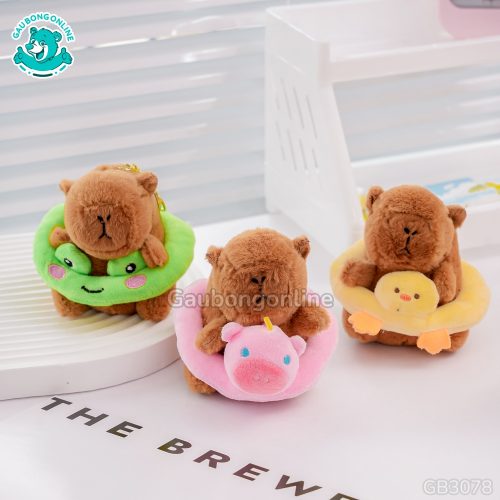 Móc Khóa Chuột Capybara Đeo Phao