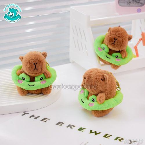 Móc Khóa Chuột Capybara Đeo Phao