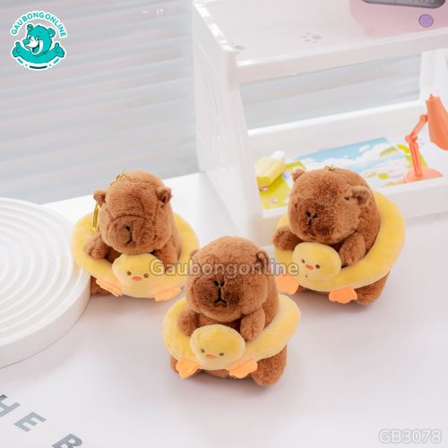 Móc Khóa Chuột Capybara Đeo Phao