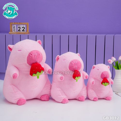 Chuột Capybara Hồng Rút Dâu Tây