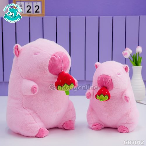 Chuột Capybara Hồng Rút Dâu Tây