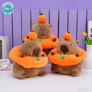 Gấu Bông Capybara Mặc Áo Quả Hồng