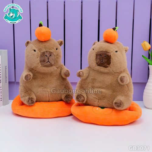 Gấu Bông Capybara Mặc Áo Quả Hồng