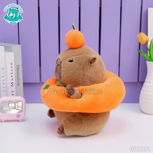 Gấu Bông Capybara Mặc Áo Quả Hồng