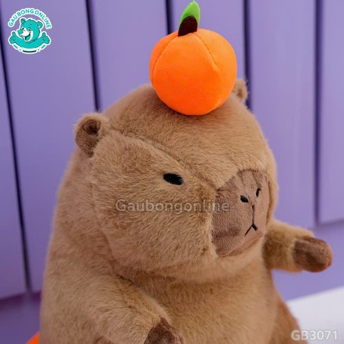 Gấu Bông Capybara Mặc Áo Quả Hồng