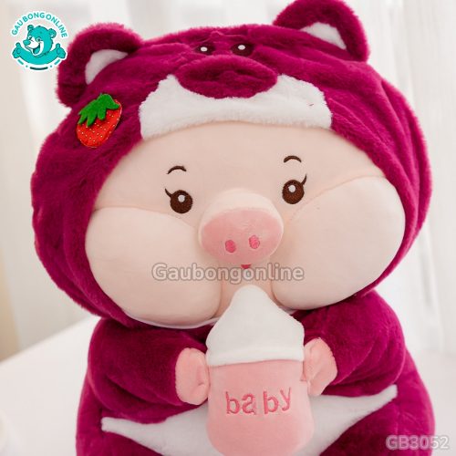 Gối Chăn Mềm Heo Lotso Ôm Bình Sữa