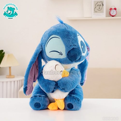 Gấu Bông Stitch Xanh Ôm Vịt