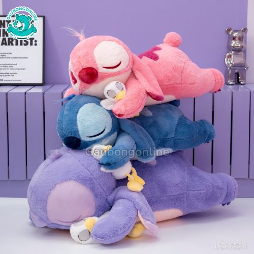 Gấu Bông Stitch Nằm Ôm Vịt