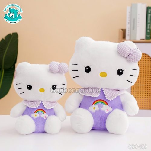 Gấu Bông Kitty Thêu Cầu Vồng