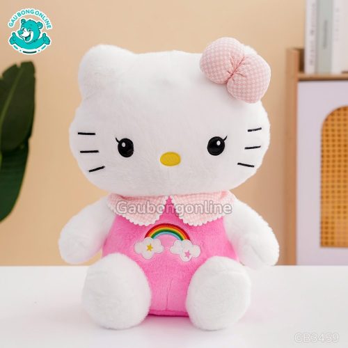 Gấu Bông Kitty Thêu Cầu Vồng