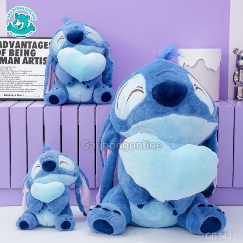 Gấu Bông Stitch Ôm Tim