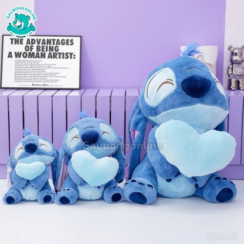 Gấu Bông Stitch Ôm Tim