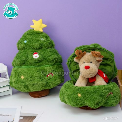 Gấu Bông Noel Cây Thông 2in1 Tuần Lộc