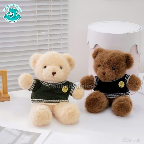 Gấu Bông Teddy Áo Len Tag Tròn