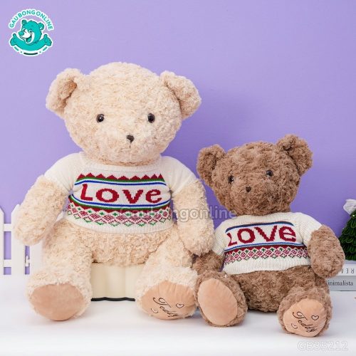 Gấu Bông Teddy Áo Len Love