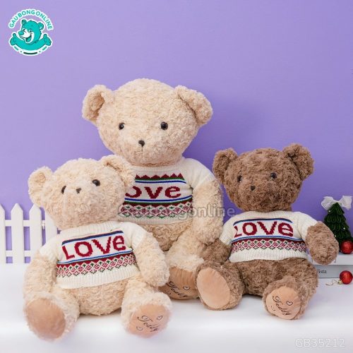 Gấu Bông Teddy Áo Len Love