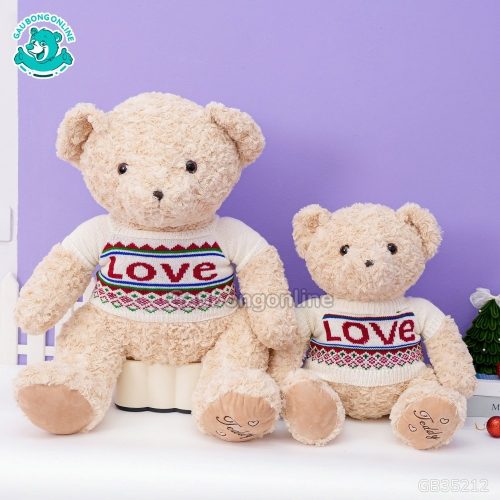 Gấu Bông Teddy Áo Len Love