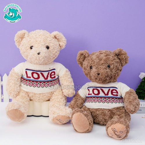 Gấu Bông Teddy Áo Len Love