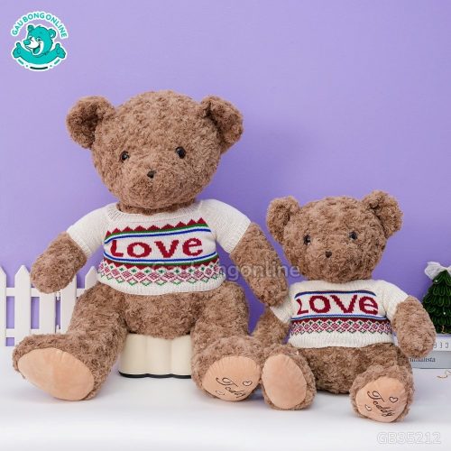 Gấu Bông Teddy Áo Len Love