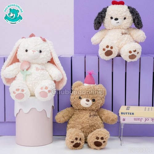 Bộ 3 Gấu Bông Happy