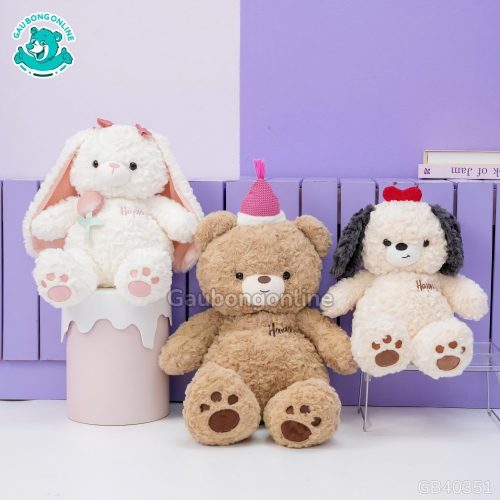 Bộ 3 Gấu Bông Happy