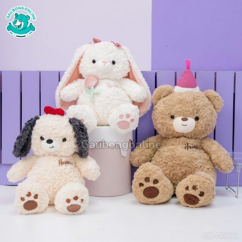 Bộ 3 Gấu Bông Happy