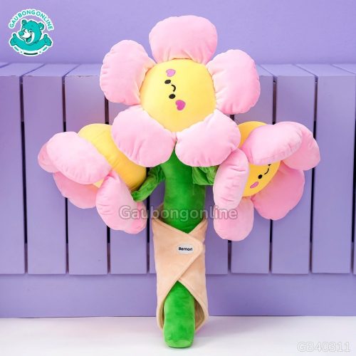 Bó Hoa Bông Mặt Cười hồng nhạt