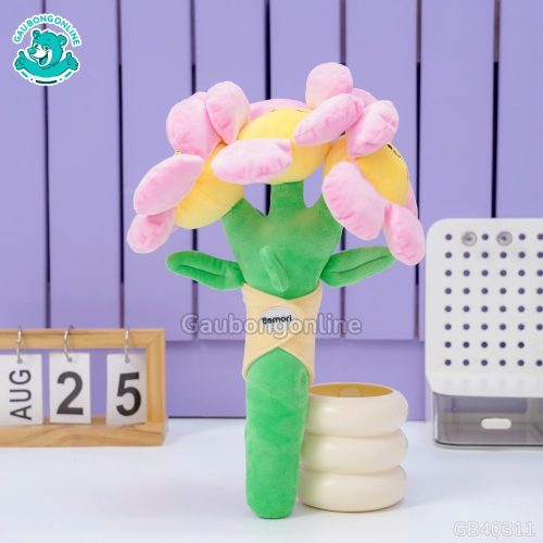 Bó Hoa Bông Mặt Cười hồng nhạt