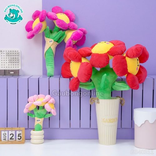 Bó Hoa Bông Mặt Cười rực rỡ nhiều màu sắc