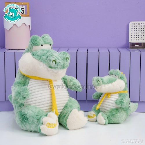 Gấu Bông Cá Sấu Đeo Cà Vạt được nhồi bông căng phồng êm ái