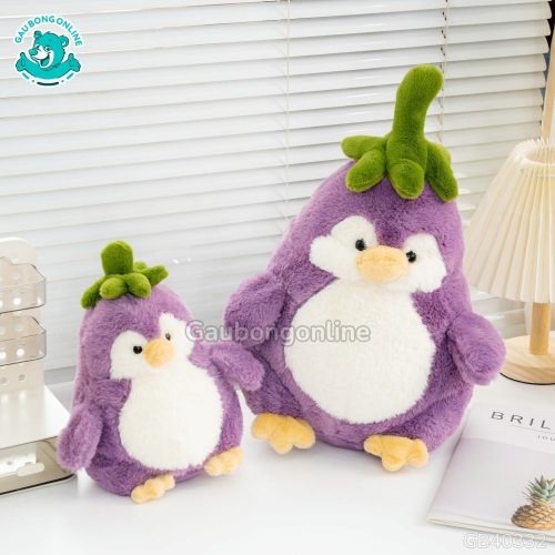 Gấu Bông Cánh Cụt Cà Tím mềm mại