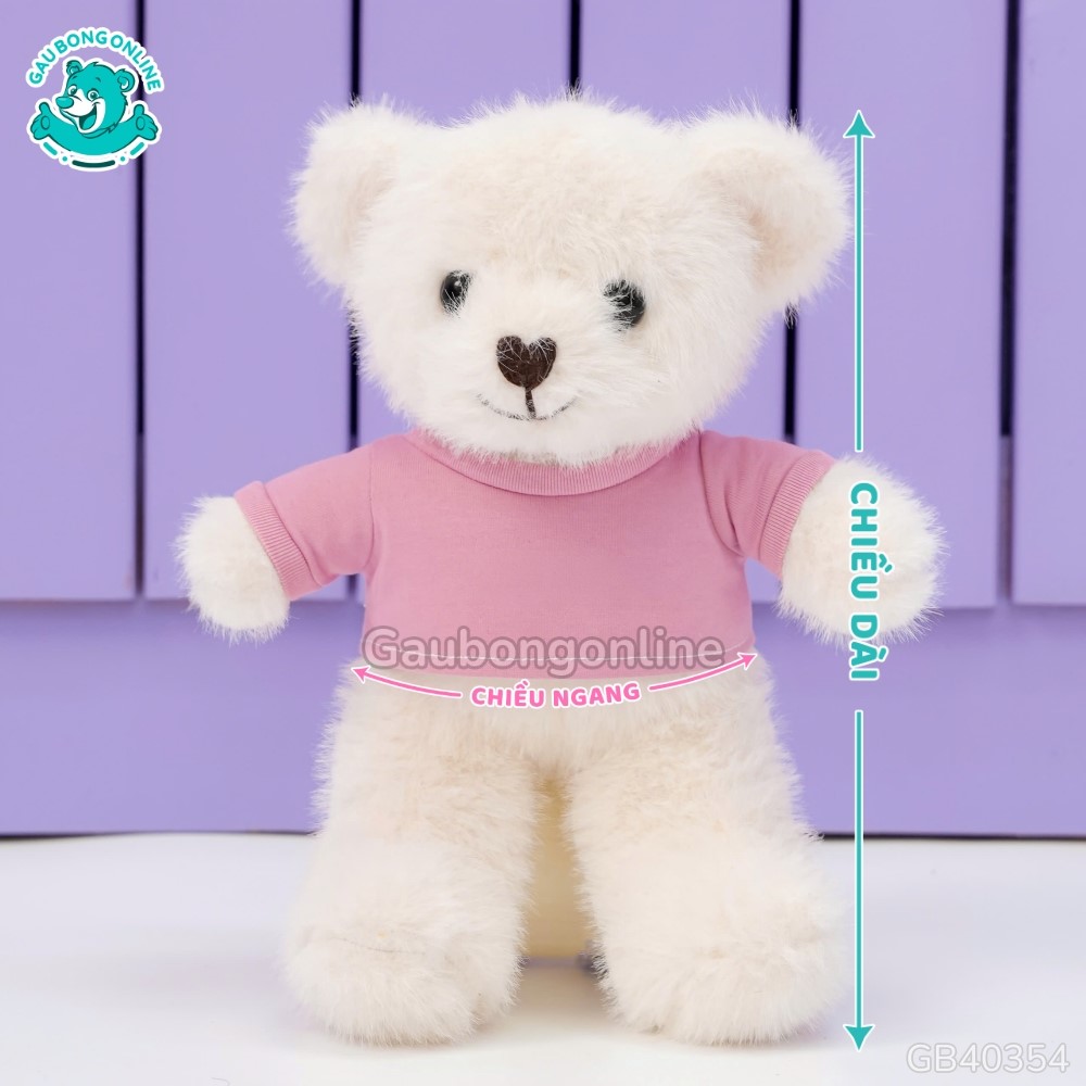 Cách đo kích thước chi tiết của Gấu Bông Lông Thỏ Áo Cotton
