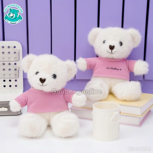 Gấu Bông Lông Thỏ Áo Cotton xinh xắn