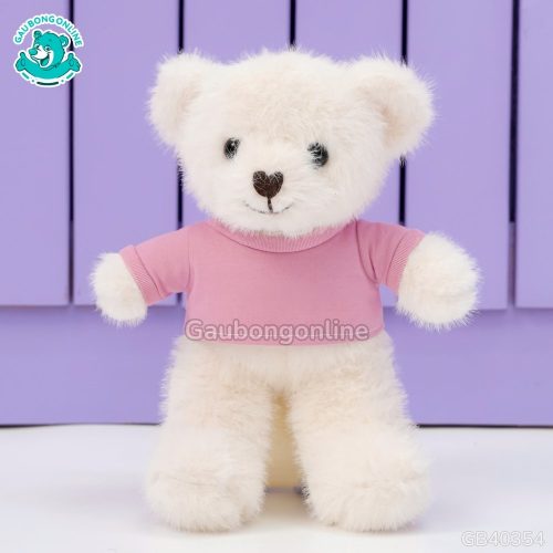 Gấu Bông Lông Thỏ Áo Cotton cute là món quà dễ thương