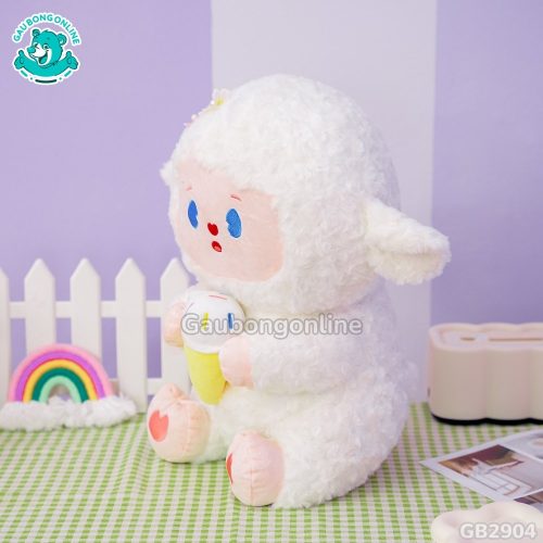 Cừu Xù Ôm Kem nhồi bông êm ái