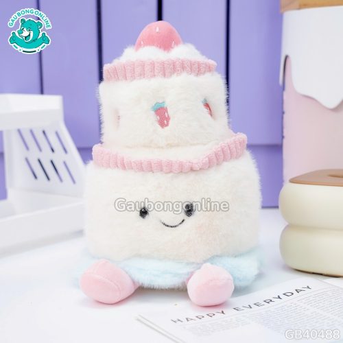 Gấu Bông Bánh Sinh Nhật – Hồng
