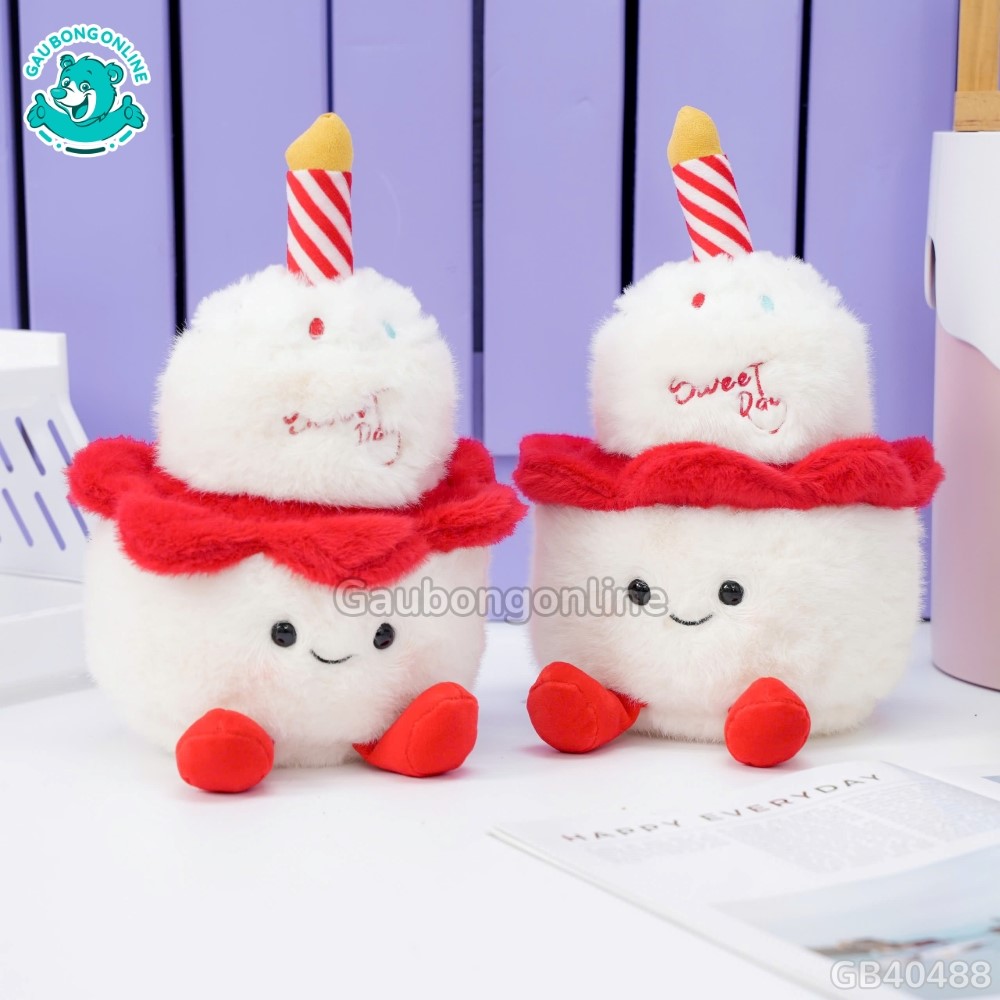 Gấu Bông Bánh Sinh Nhật – Đỏ