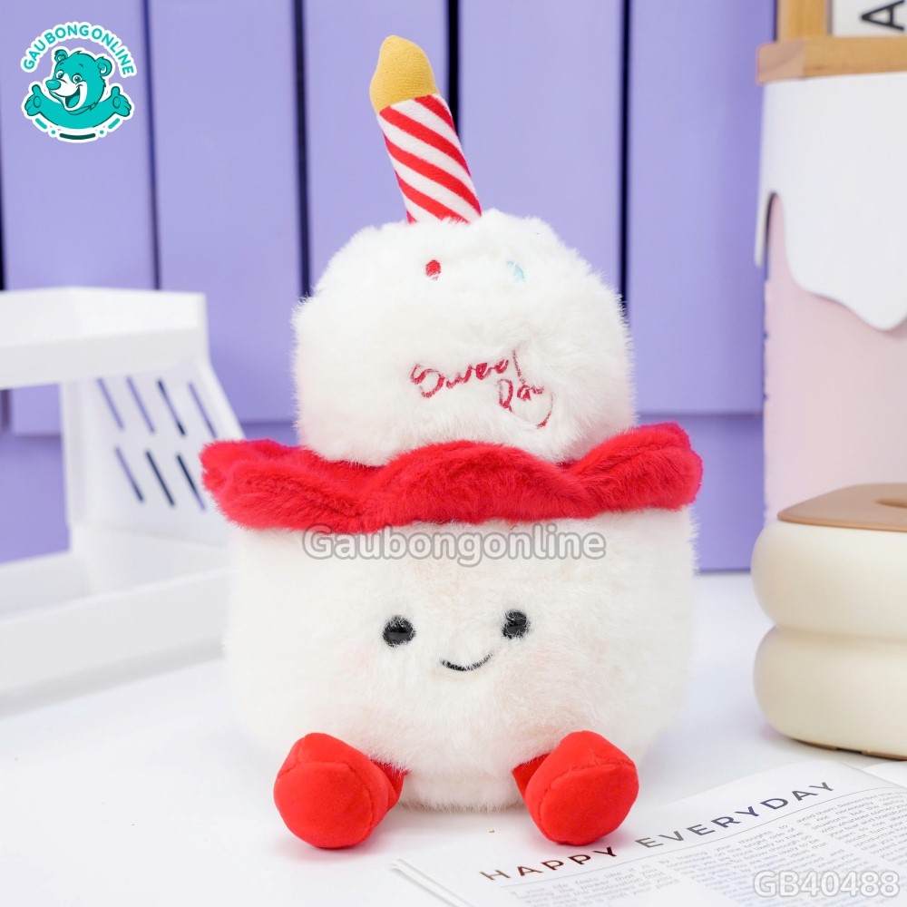 Gấu Bông Bánh Sinh Nhật – Đỏ