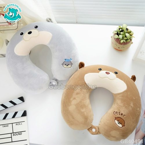 Gối Cổ Cao Su Hải Cẩu có 2 màu xinh xắn