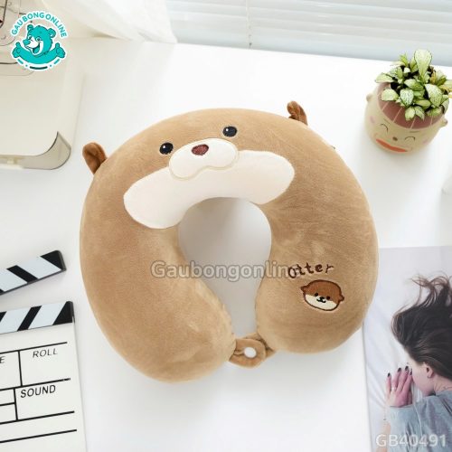 Gối Cổ Cao Su Hải Cẩu – Nâu