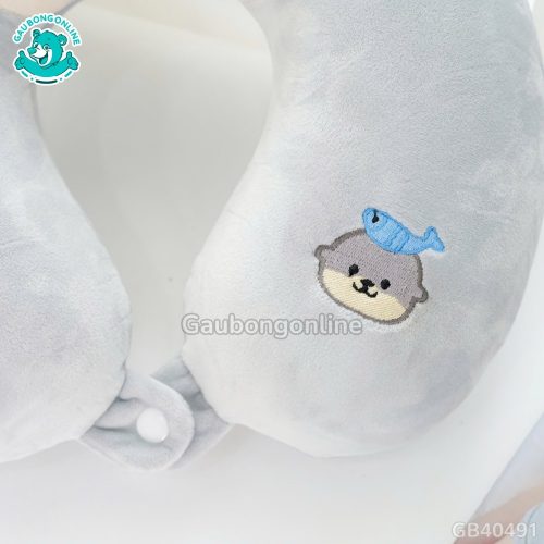 Gối Cổ Cao Su Hải Cẩu – Xám