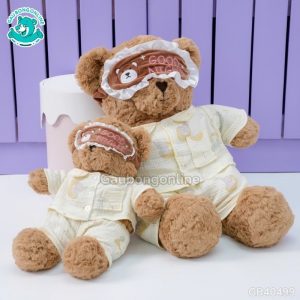 Gấu Bông Mặc Bộ Ngủ Bịt Mắt