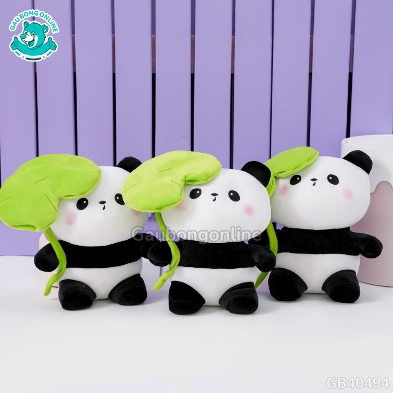 Gấu Trúc Bông Cầm Lá