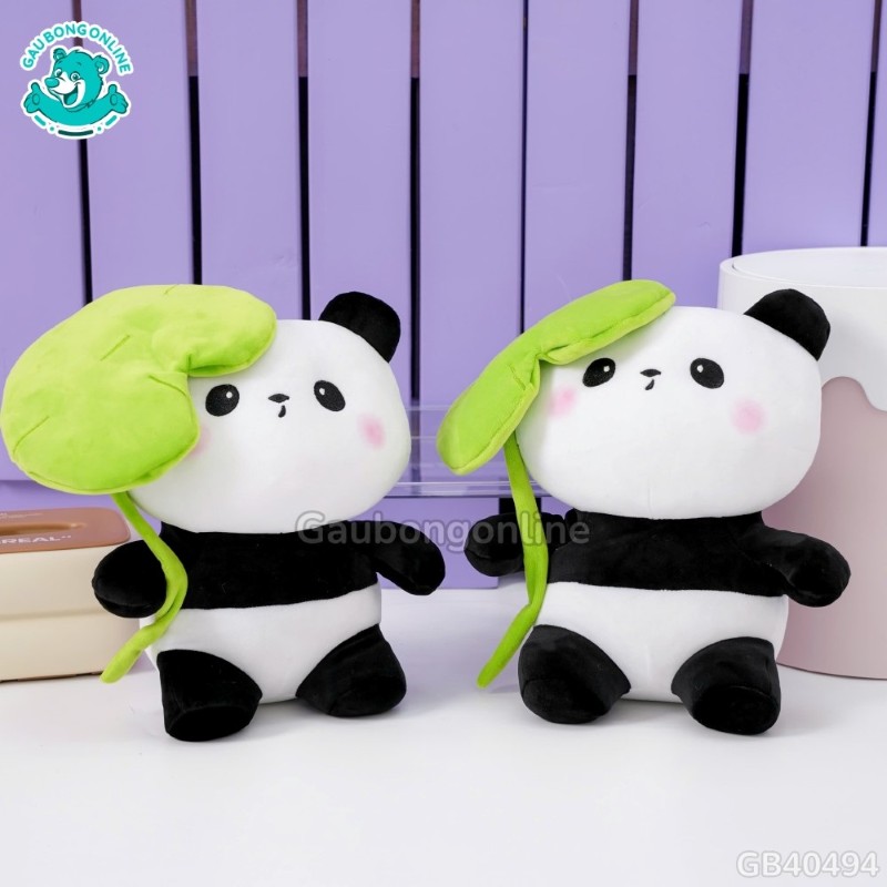 Gấu Trúc Bông Cầm Lá